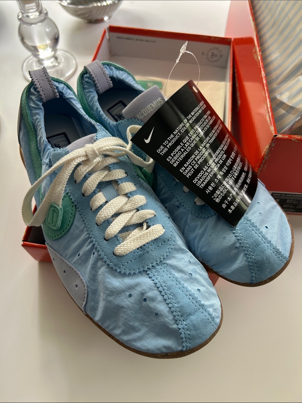 Nike x Jacquemus Moon Shoes, size 9.5W/8M. New in box. - Picture 2 of 9